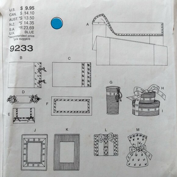 Vintage Vogue Duvet Cover Sewing Pattern Bridal Shower Gifts 9233 UNCUT - Picture 6 of 9